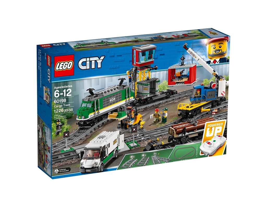 lego city - le train de marchandise télécommandé