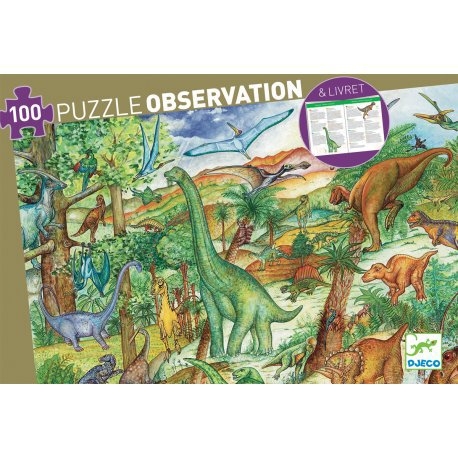 puzzle observation 100 pcs - Dinosaures + livret