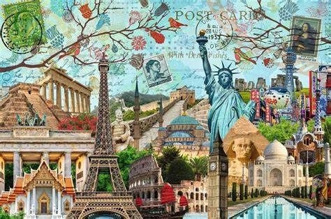 Puzzle 5000pcs - Big city collage