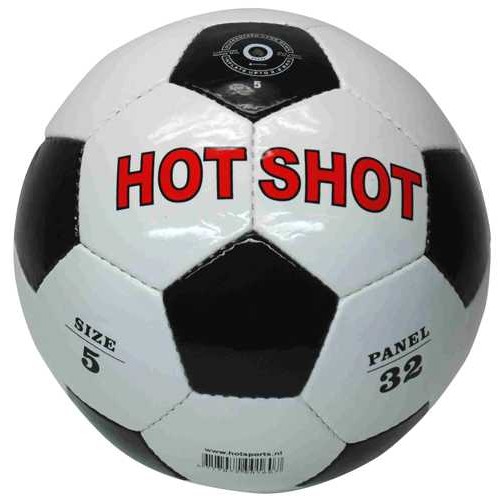 Balle de foot hotshot blanche et noire