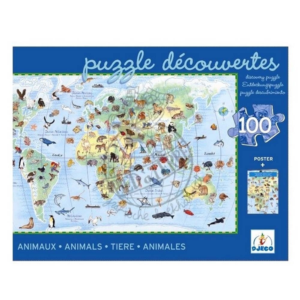 Puzzle observation 100 pcs - Animaux du monde