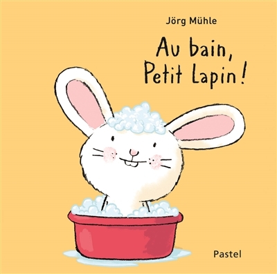 pastel - au bain petit lapin