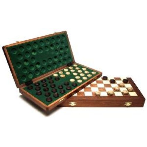 Damier en bois d'acajou marqueté pliable 39x19cm