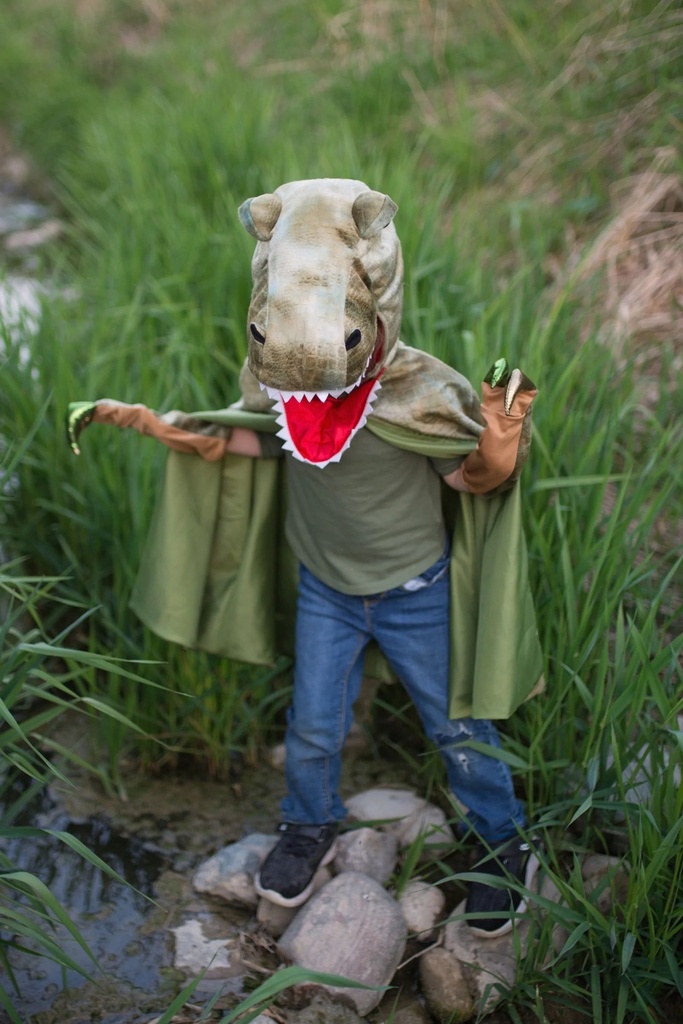 Cape de T-Rex Grandasaurus avec griffes, taille 7-8 ans