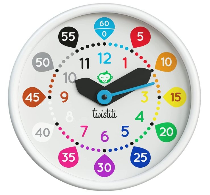 Horloge twistiti chiffre couleur