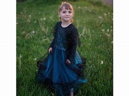 Robe et coiffe Luna la sorcière de minuit taille 5-6 ans