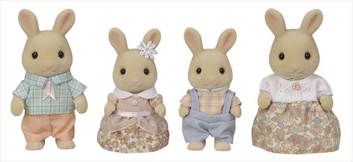 Sylvanian - la famille lapin crème