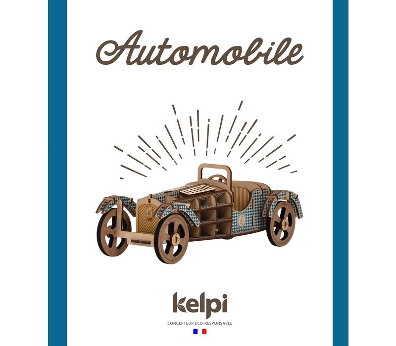 kelpi - voiture motif bleu