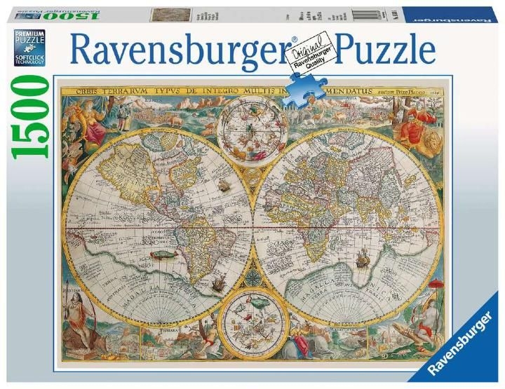 Puzzle 1500 pcs - mappemonde 1594