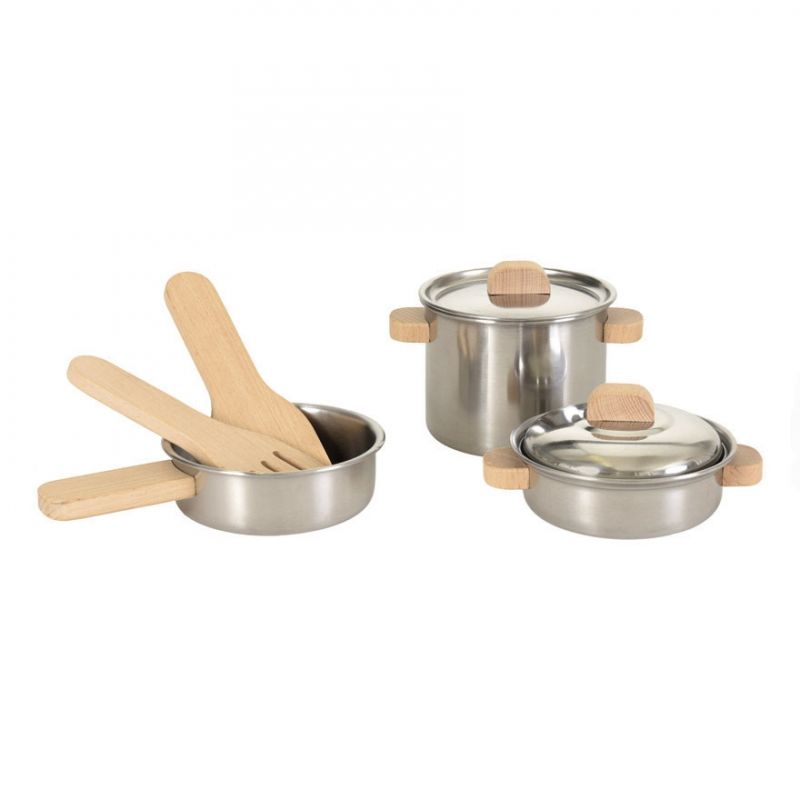 Set de casseroles anses en bois