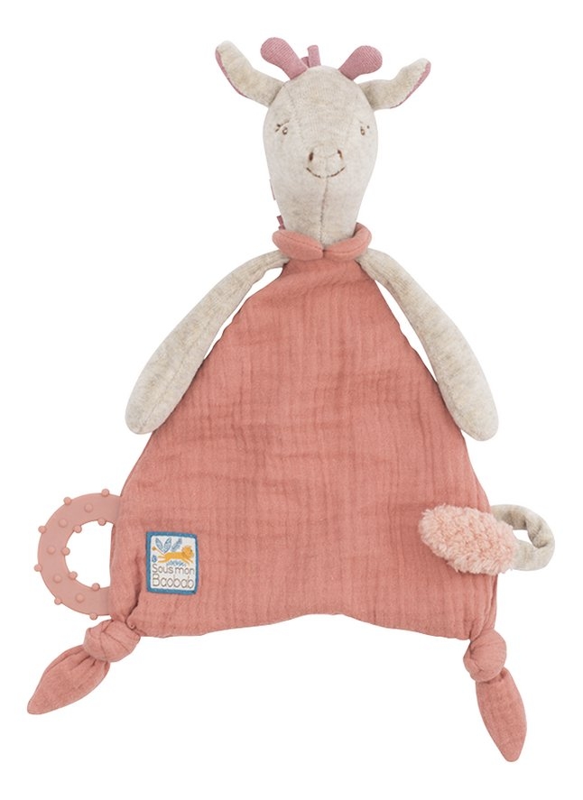 sous mon baobab - doudou attache tetine girafe