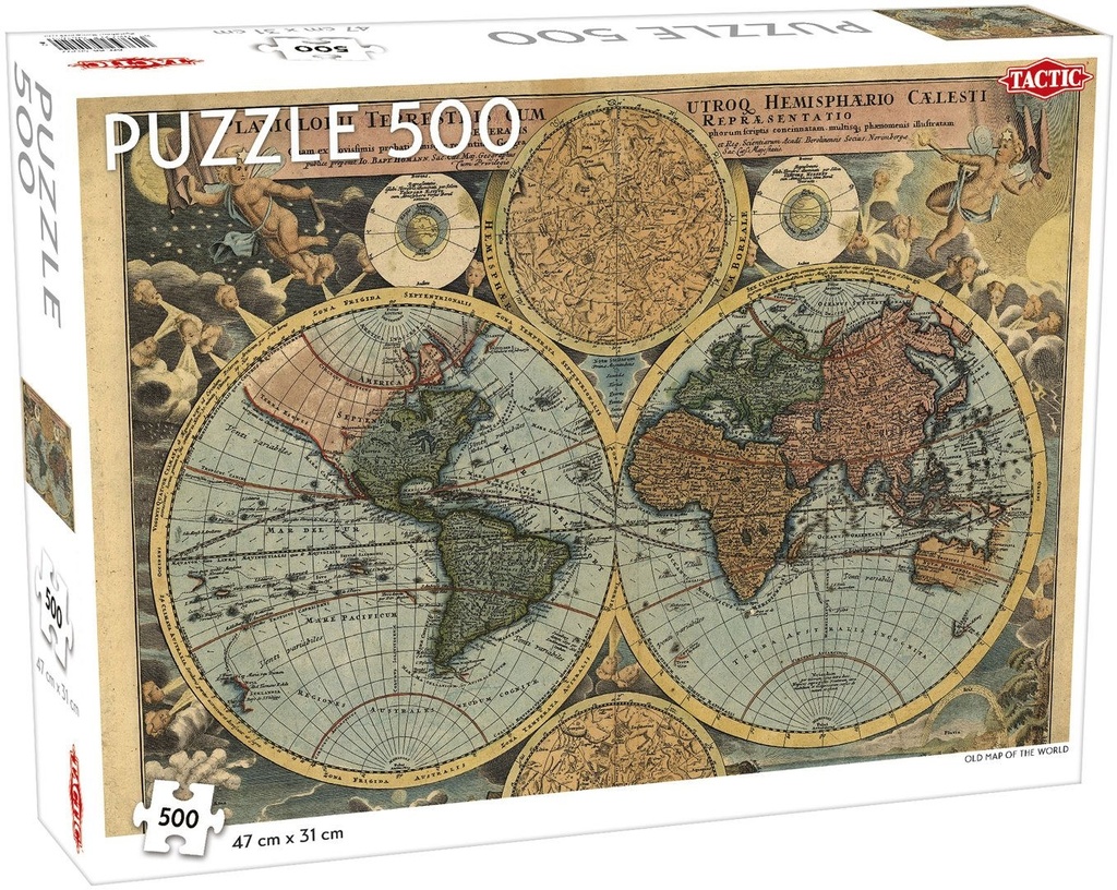 Puzzle 500pcs- ancienne carte du monde