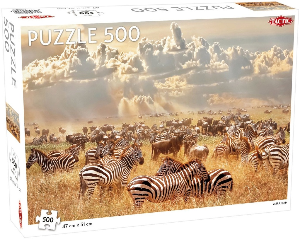 Puzzle 500pcs-zebre savane