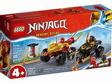 Lego Ninjago - Le combat en voiture et en moto de Kai et Ras