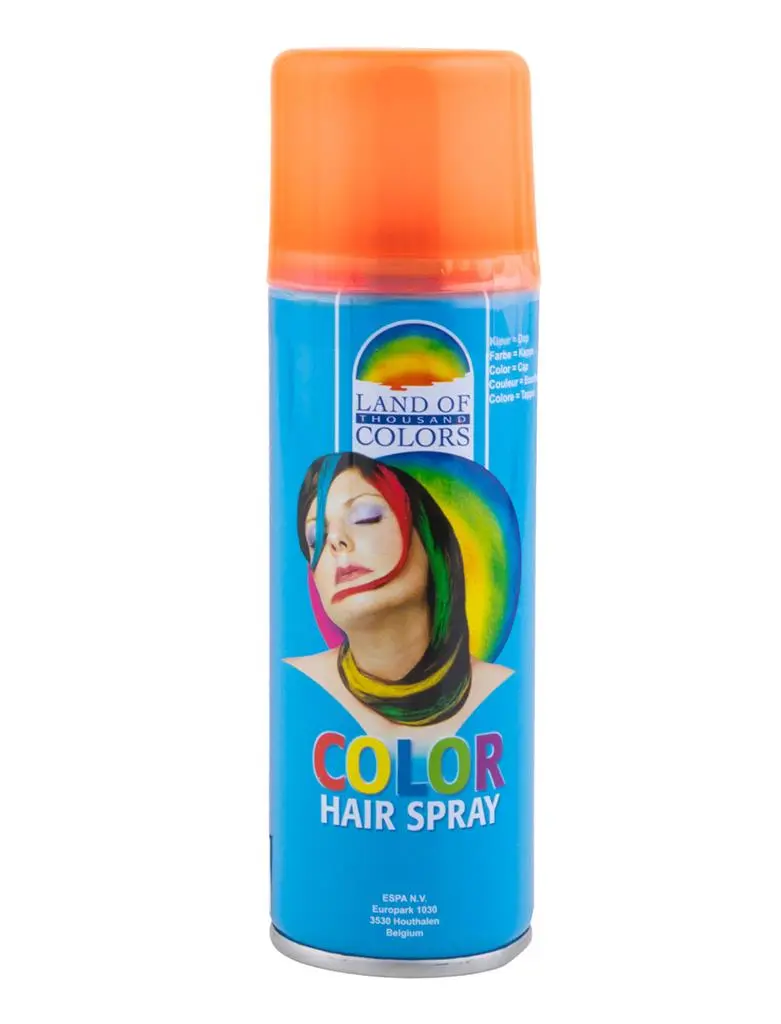 Spray cheveux orange fluo