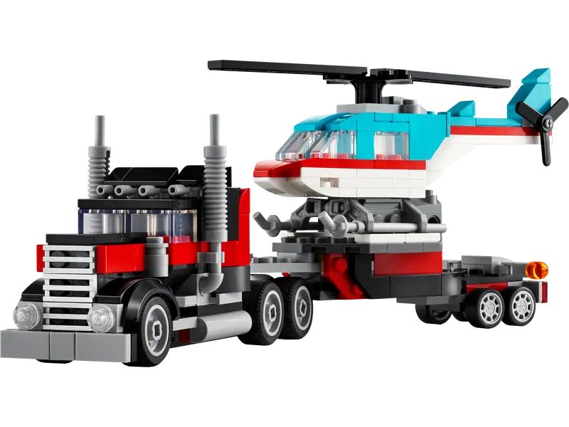 Lego Creator - Le camion remorque avec hélicoptère