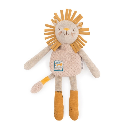 sous mon baobab - doudou hochet lion