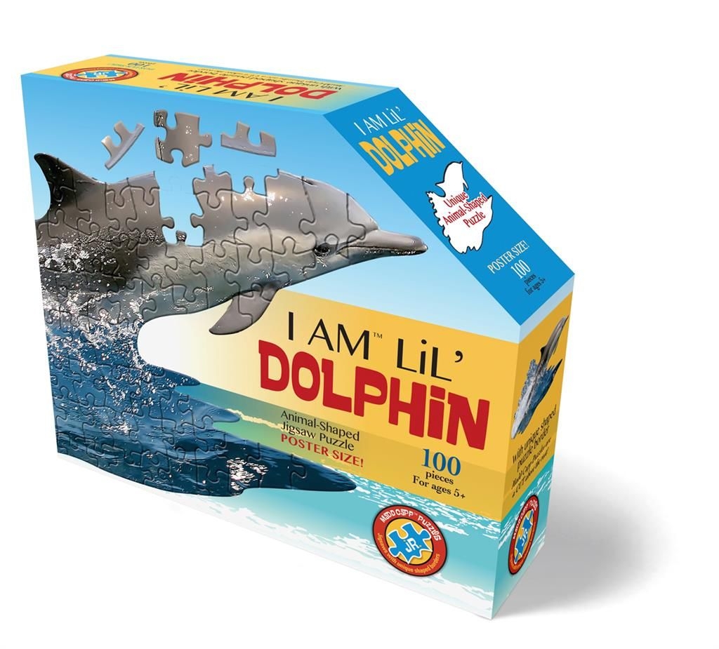 i am lil' puzzle jr 100 pcs - dauphin