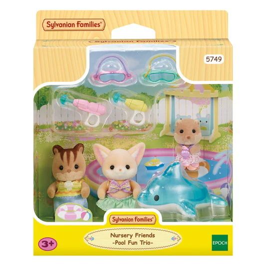 Sylvanian - le trio des bébés à la piscine