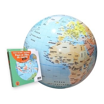 Ballon gonflable globe pays et villes 42cm