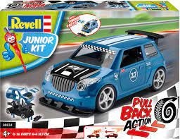 pull back rallye car bleu