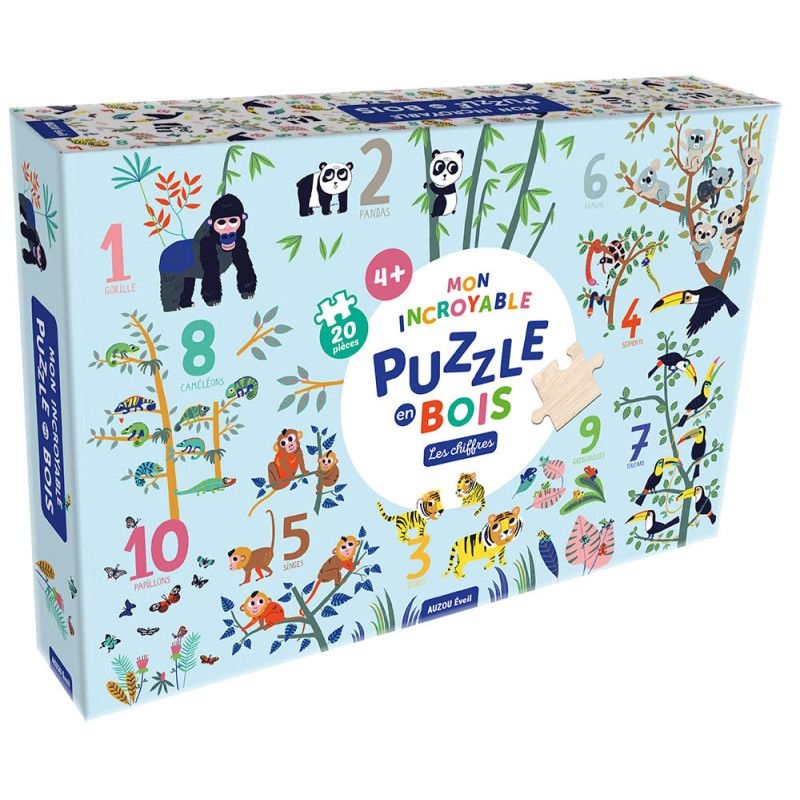 auzou - puzzle en bois les chiffres