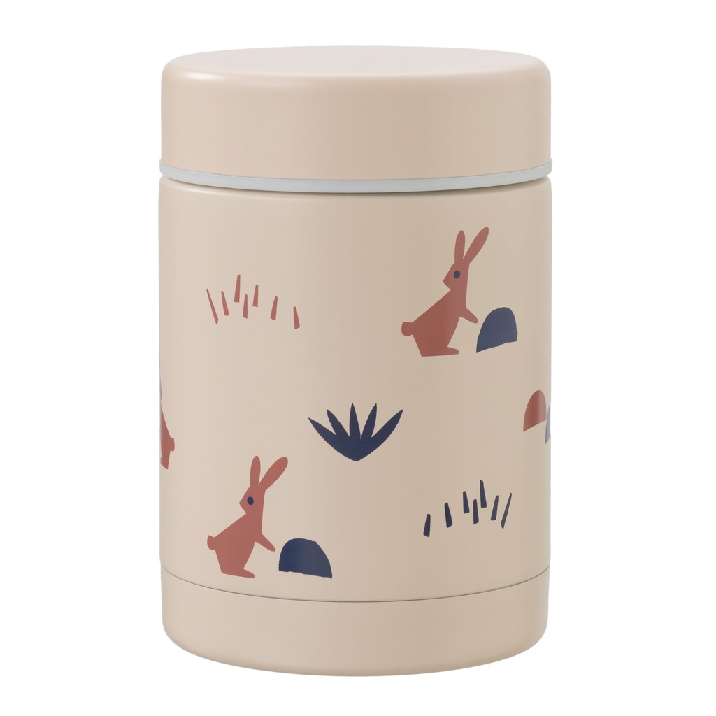 Thermos food jar lapin blanc