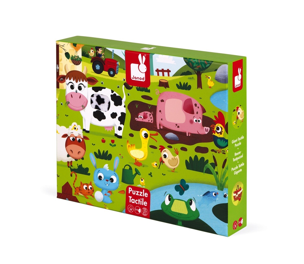 puzzle tactile - mes animaux de la ferme