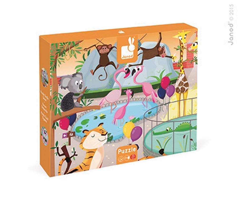 puzzle tactile - une journee au zoo