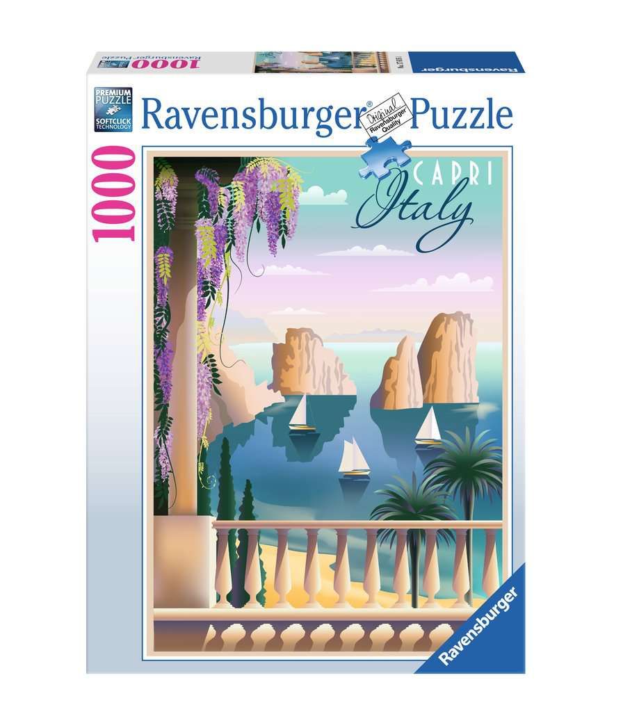 Puzzle 1000 pcs - carte postale de capri