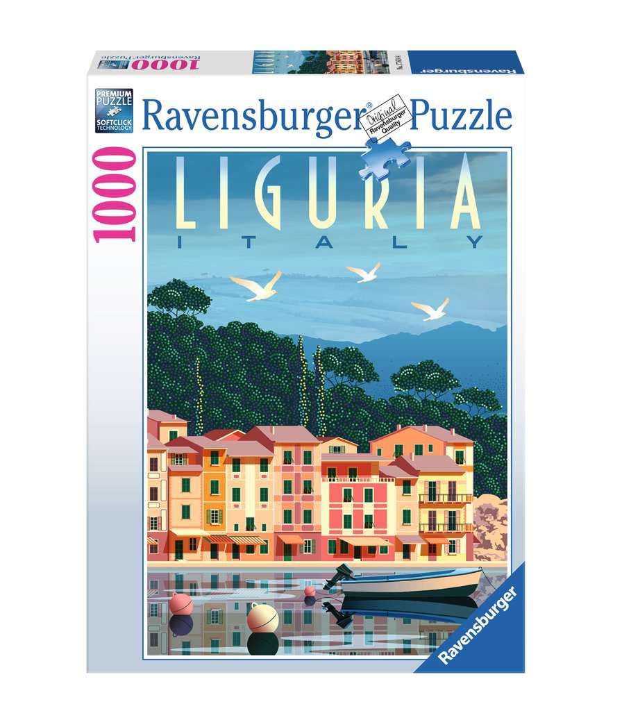 Puzzle 1000 pcs - carte postale de ligurie