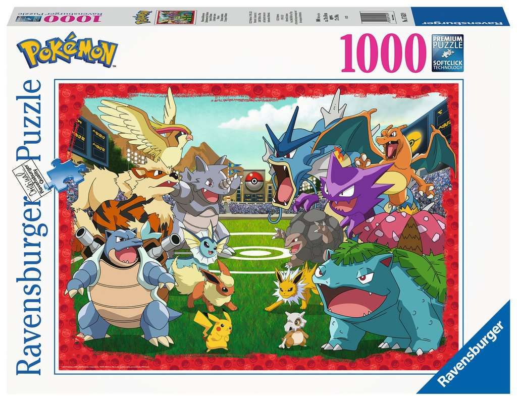 Puzzle 1000 pièces - L'affrontement des Pokemon