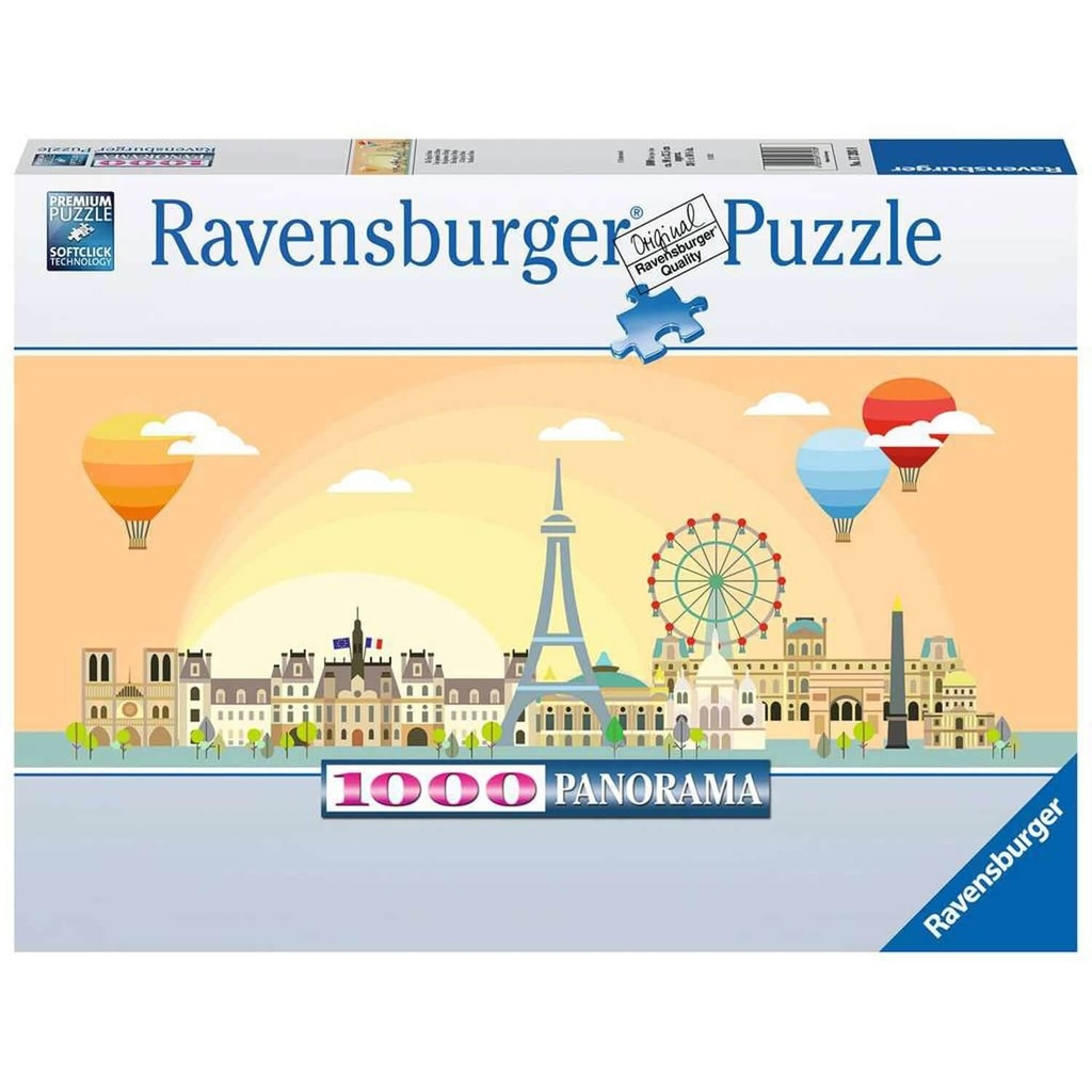 Puzzle panorama Une journée à Paris 1000pcs