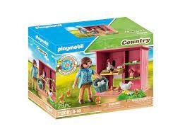 Playmobil country - agricultrice et poulailler