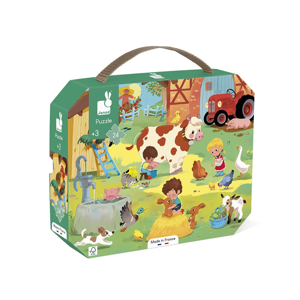 puzzle 24 pcs - une journee a la ferme