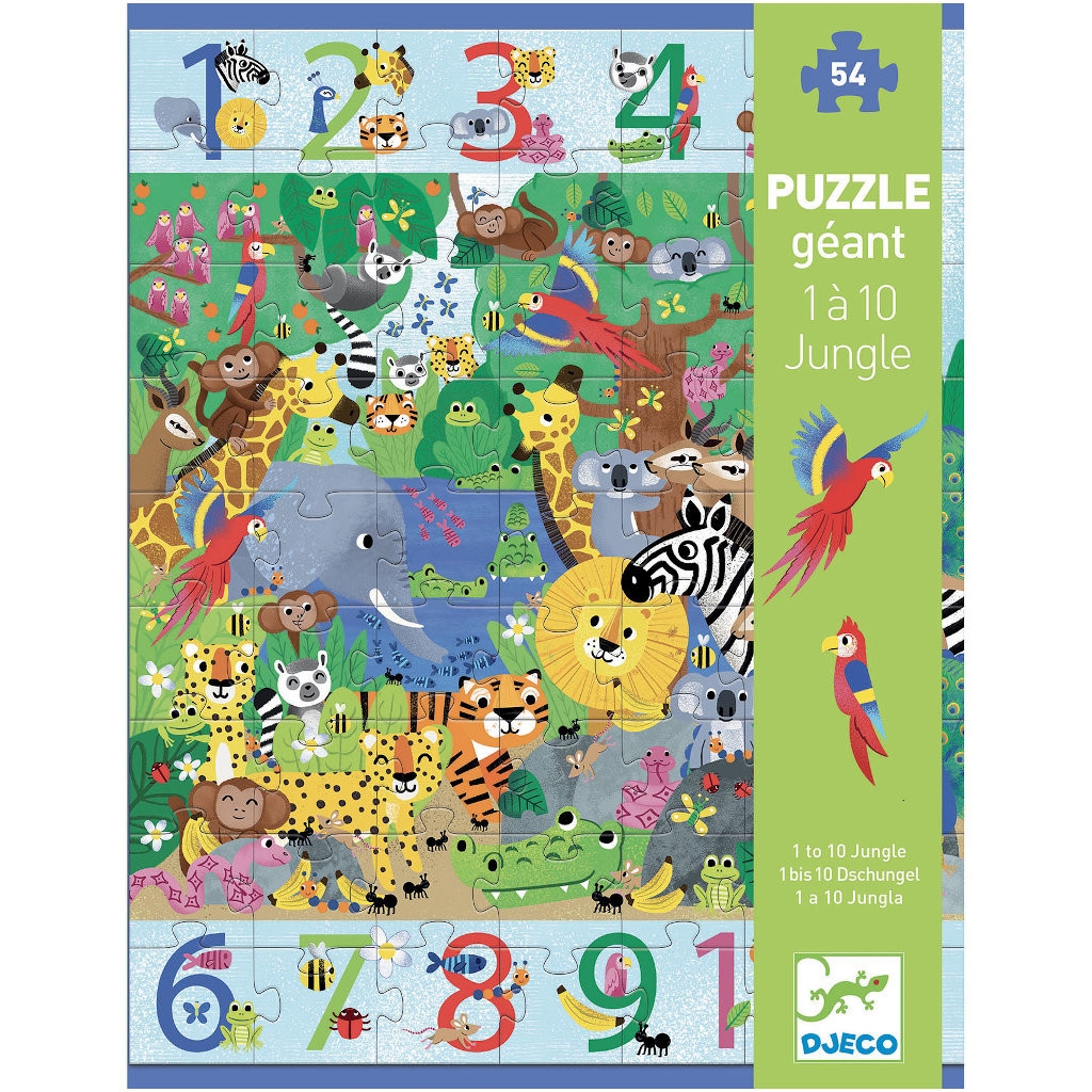 puzzle geant - 1 a 10 jungle 54 pieces