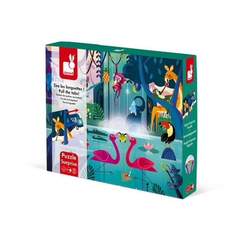 puzzle surprise geant - festin dans la jungle