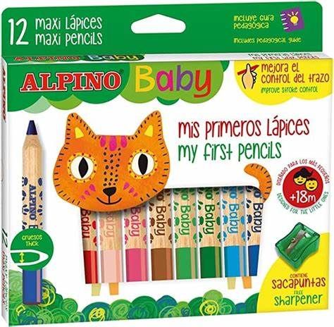 alpino - 12 crayons baby