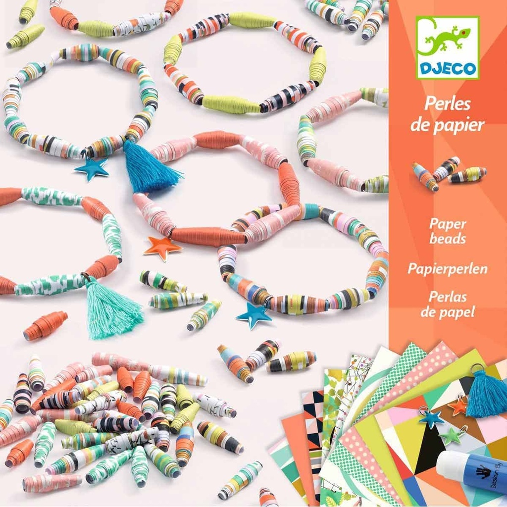 bricolage - perles de papier - bracelets de printemps