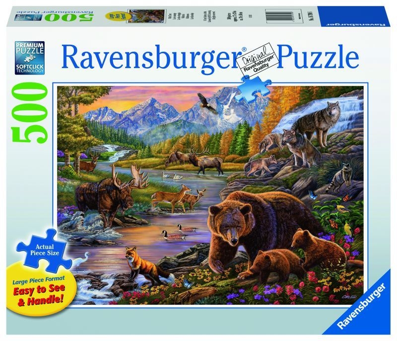 puzzle 500 pieces grand format - la vie sauvage