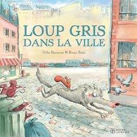 Loup gris dans la ville