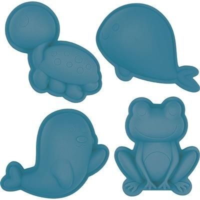 moules de sable bleu set de 4 pcs scrunch