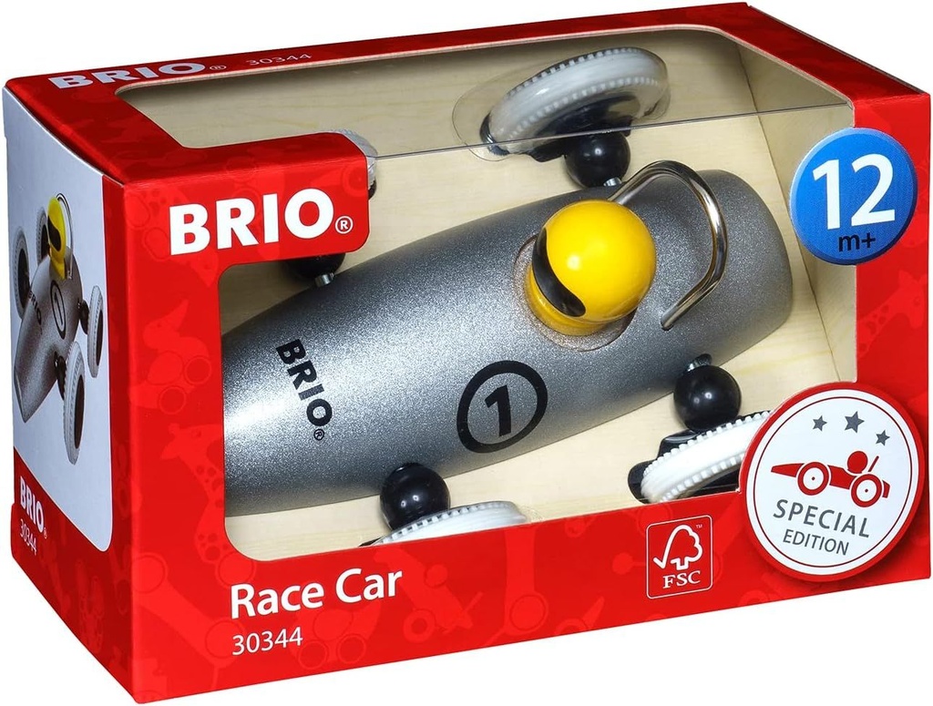 brio - voiture de course argent