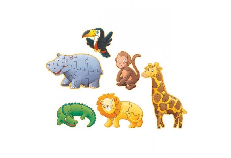 puzzle geant 4-6-9 pcs - ouistiti et ses amis