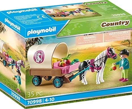 Country - carriole avec enfant et poney