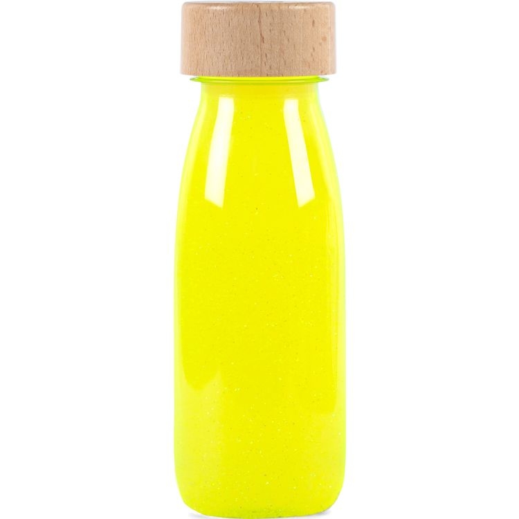 Bouteille sensorielle Petit Boum - jaune fluo phosphorescente