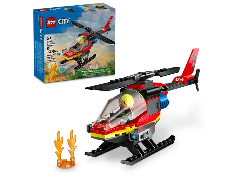 Lego city - l'hélicoptère de secours des pompiers