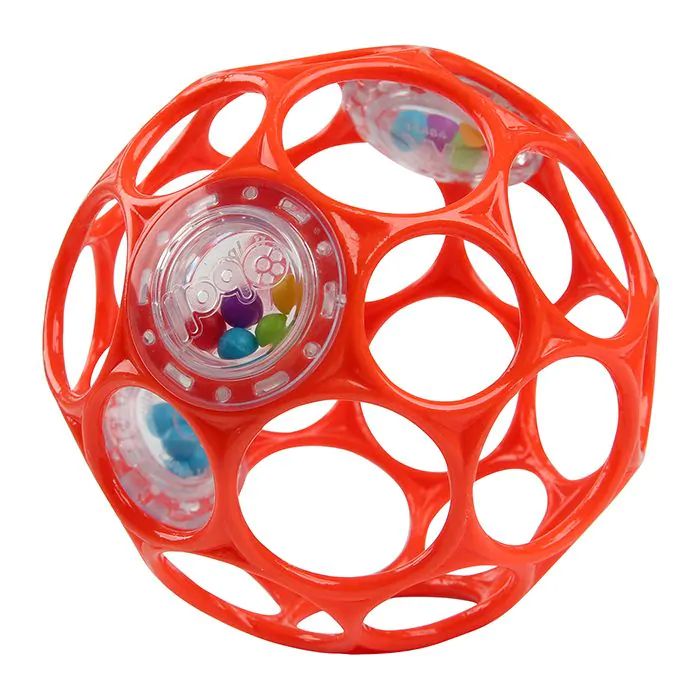 Oball rattle - Hochet balle orange - 10cm