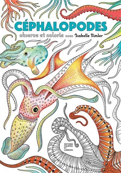 Céphalopodes, oberve et colorie