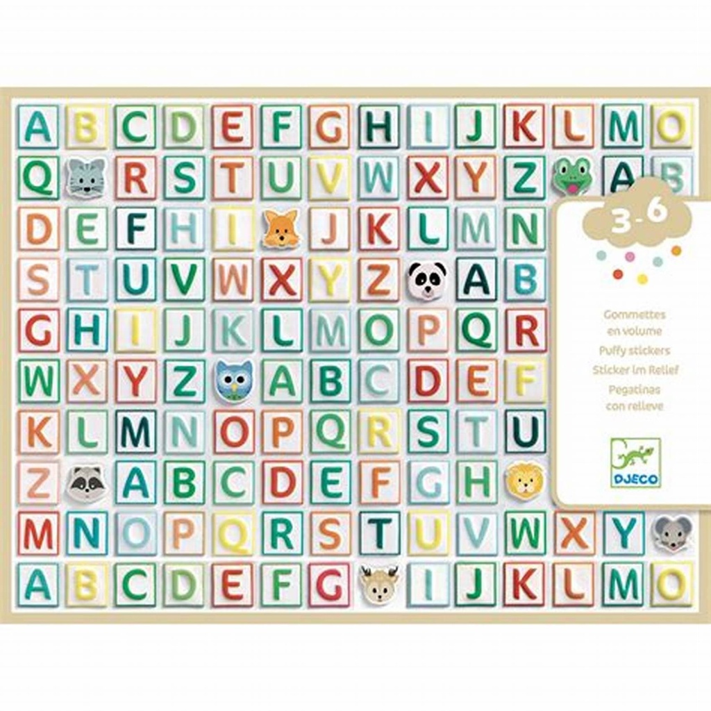 gommettes volume - alphabet